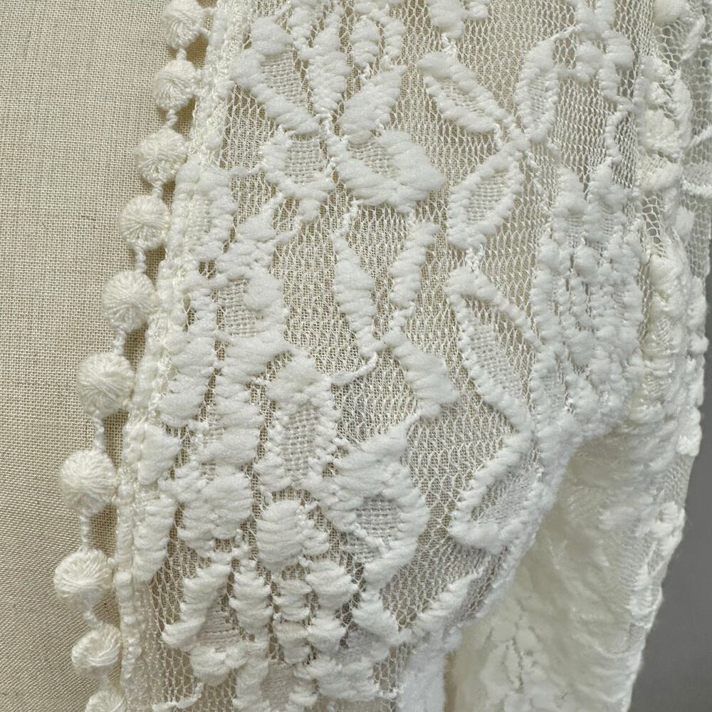 Moto Boho ivory lace midi open front kimono cardigan bell sleeves size‎ Medium - Picture 6 of 13